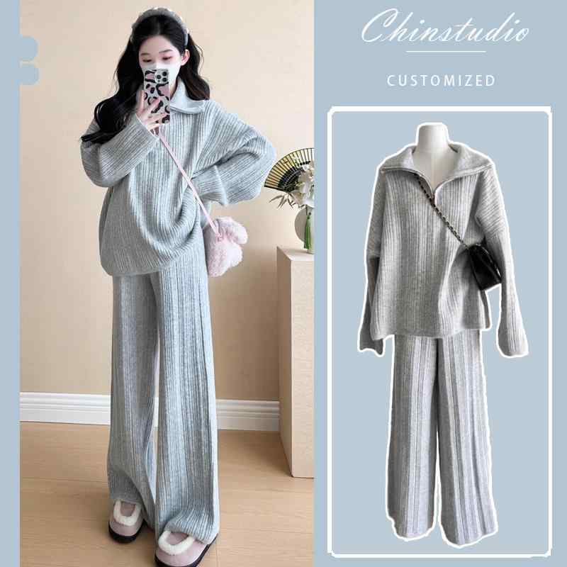 マタニティ服 美脚 脚長 部屋着 妊婦服 妊婦用　パンツ　レギンス マタニティ 服 2025 春 スーツな 厚手 ニット セーター トップス 秋冬 ワイド レッグ パンツ ツーピース スーツ
