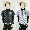 スーパーセール☆新作スカル総柄ポロシャツ入荷/M−