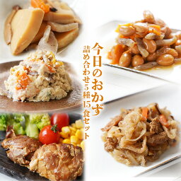 無添加 レトルト惣菜 今日のおかず 詰め合わせ5種15食セット 常温保存 アソート 和食 日本食 一人暮らし <strong>内野屋</strong> アウトドア キャンプ飯 レンジ調理 母の日 プレゼント カーネーション シール 敬老の日 お肉 仕送り 真空パック グルメ 食品 パウチ 保存食 長期保存