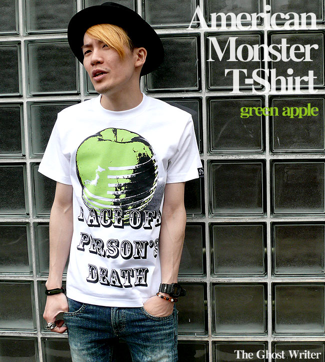 American Monster（green apple） Tシャツ【The Ghost Writer（ザ・ゴーストライター）】tgw033tee_gr【S】