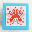 コメントゴム印スタンプ(先生 スタンプ)シヤチハタ式 浸透印GOOD!印面サイズ:20×20mm【イラスト ゴム印・スタンプ・マンガ・評価印・ハンコ】ごほうびスタンプ 英語 先生スタンプ