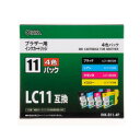 【インク ブラザー】【012997】 ブラザー純正 LC11-4PK対応 汎用インクINK-B11-4P【インクジェット】 INK-B11-4P【D】【OHM】
