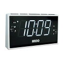 【13日23:59迄 ほぼ全品ポイント3倍★】見やすい!クロックラジオ ホワイト RK14-895PZ送料無料 ラジオ 大型 時計 デジタル アンドーインターナショナル 【D】