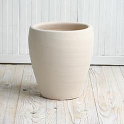 サフィ　E30W　Sサイズ　　≪植木鉢/陶器/白系テラコッタ/素焼き鉢≫