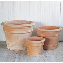 カルモー　FR1　3点セット 　≪植木鉢/陶器/大型テラコッタ・素焼き鉢系≫