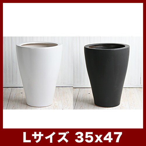 ルッカ　PR5　マット　Mサイズ 　　≪植木鉢/陶器鉢/白黒磁器系≫
