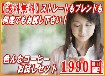 【送料無料】何度でもお試し下さいブレンドもストレートも！色んなコーヒーお試しセット600g