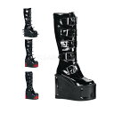 TRANSFORMER-800 5.5インチ(約14cm) ヒール ベガン ブーツ/Pleaserプリーザー DEMONIAデモニア ゴスロリ パンク ロック 靴 大きいサイズ