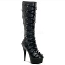 ショッピング DELIGHT-2011 6インチ(約15cm) ハイヒール ニーハイブーツ インナーサイドジッパー/Pleaserプリーザー パーティー 靴 シンデレラサイズ 大きい