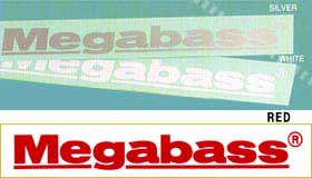 ●メガバス　Megabassカッティングステッカー SS（10cm） 【メール便配送可】