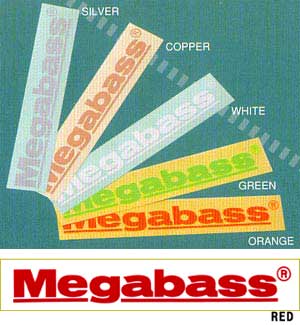●メガバス　Megabassカッティングステッカー S（20cm） 【メール便配送可】【ポイント3倍！8月22日(水)AM9：59まで】