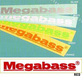 ●メガバス　Megabassカッティングステッカー M（30cm） 【メール便配送可】