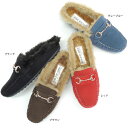 No.778253 クロールバリエ ビットモカシン ミュール(おしゃれ 歩きやすい 痛くない 履きやすい 軽い ゆったり シンプル 上品 ビット ファー ボア 暖かい スリッパ 後空き モカシン)