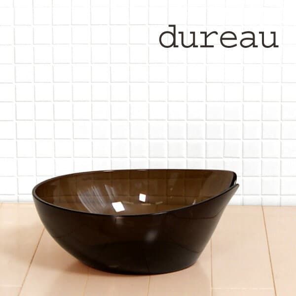 「クリアデュロー（dureau）」ウォッシュボール（クリアブラウン）【洗面器/風呂桶/ウォッシュボール/ウォッシュボウル/デューロ】