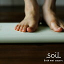 「soil」スクエアバスマット36×36(グリーン)【送料無料 ソイル 珪藻土 bathmat】【あす楽対応】