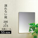 《着後レビューでキッチンタワシ他》 「割れないミラー SS」 樹脂ミラー SS PM-11 295×215×5mm 耐衝撃 軽量 取付簡単 DIY 割れない鏡 東プレ