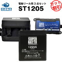 充電器+バッテリー(12V5Ah)+防水キャリーケース セット■スーパーナットST1205【送料無料】ダイワ シマノ フォースマスター1000など対応【電動リール用バッテリー】