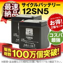 12SN5【お得!2個セット】(産業用鉛蓄電池)【新品】■■スーパーナット【長寿命・保証書付き】【サイクルバッテリー】