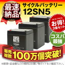 12SN5【お得!3個セット】(産業用鉛蓄電池)【新品】■■スーパーナット【長寿命・保証書付き】【サイクルバッテリー】