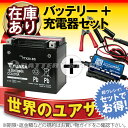 バイクバッテリー充電器+ハーレー用YTX20-BS セット■...