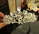 ティアラ 結婚式 ティアラ ブライダル ヘッドドレス ティアラ 輝くティアラ ウェディング ラインストーン 髪飾り ラインストーンのミニティアラ ヘアアクセサリー ウエディング小物 ブライダル小物 王冠 ニ次会 女性用
