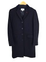 UNIQLO ユニクロ × INES DE LA FRESSANGEイネス・ド・ラ・フレサンジュ チェスターコート レディース - 黒系 × 青系 JPN:S 日本サイズ:S 相当 ウールチェスターコート【中古】【ブランド古着バズストアBAZZSTORE】【271220】
