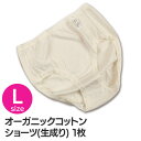 【TC】【日本製】オーガニックコットンショーツ(生成り) Lサイズ 1枚 肌着 パンツ レディースインナー やわらか
