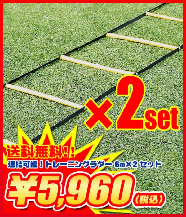 【送料無料/2セット組】スピード養成トレーニングに！＜トレーニング用品＞連結可能トレーニング ラダー 6m byフィールドフォース