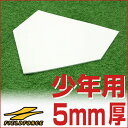野球 ホームベース ゴム製 5mm 学童野球用 約38 x 19 x 26.9cm ゴムベース グラウンド用品 少年 ジュニア 子供 子ども FHB-202G フィールドフォース