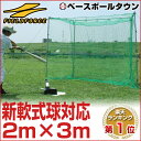野球 練習 バッティングゲージ ネット 軟式用 2.0×3.0m 固定ペグ・ハンマー付き M号対