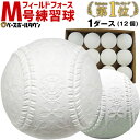 最大10%OFFクーポン 【ポイント10倍】野球 軟式練習球 M号 1ダース 12個 一般・中学