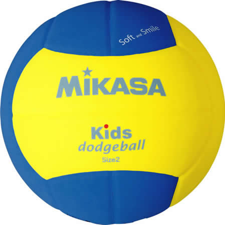 ★＜ドッジボール＞MIKASA(ミカサ) キッズドッジボール2号 EVA 軽量約160g 青/黄 SD20-YBL