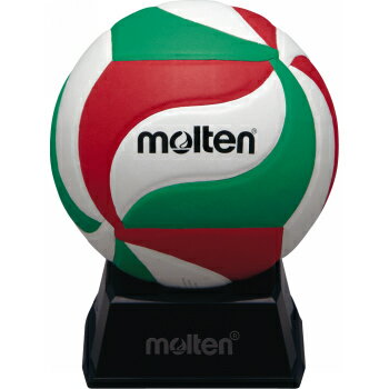 ★＜バレーボール＞molten(モルテン) サインボール 置台付 白×赤×緑 直径約15cm V1M500