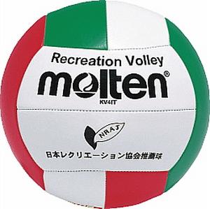 ＜バレーボール＞molten/モルテン レクリエーションバレー 白×赤×緑 KV4IT【マラソン1207P05】