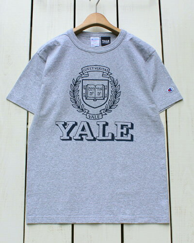 Champion <strong>T1011</strong> Heavy Weight Print T Shirts 7oz tee / 070 / Yale チャンピオン ティーテンイレブン ヘビーウェイト Tシャツ 染み込み プリント オックスフォード グレー 杢 Made in USA アメリカ製 champion <strong>YALE</strong>