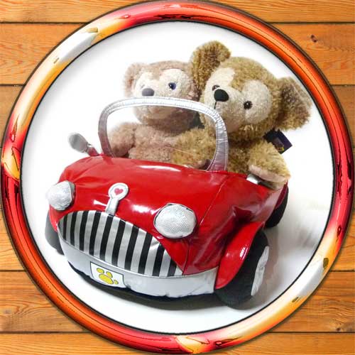 ダッフィー・シェリーメイが乗れる赤い車 ぬいぐるみオープンカーDuffy ShellieMay【YDKG-tk】