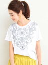 【SALE/30%OFF】BEAUTY & YOUTH UNITED ARROWS BY∴ フラワー刺繍ショートスリーブ ビューティ&ユース ユナイテッドアローズ カットソー【RBA_S】【RBA_E】【送料無料】