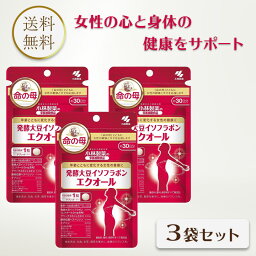 命の母 エクオール 小林製薬 30粒 3個セット 大豆イソフラボン <strong>サプリ</strong>メント 女性 健康