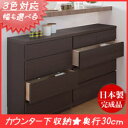 【送料無料 日本製 完成品 木製 薄型 カウンター下収納】ランドリー収納 奥行30 チェスト 収納 奥行30 チェスト 奥行30 収納 薄型チェスト 薄型 脱衣場 収納 洗面所 収納 薄型 幅45cm 幅60cm 幅75cm 幅90 幅120 リビングチェスト