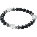 天然石ブレスレット ブラック 装身具 アクセサリー ブレスレット BFBR-2508(代引不可)