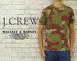 J.CREW　<strong>ジェイクルー</strong> WALLACE&BARNES カモ柄 ヘンリーネック Tシャツ