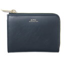 A.P.C. アーペーセー 財布 ウォレット ダークネイビー 紺 コインケース ラウンドジップ コンパクト レザー おしゃれ シンプル ブランド ギフト プレゼント 女性 【中古】【K3563】