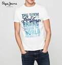 【PEPE JEANS london】ペペジーンズ ORIGINAL STRETCH V LONG 長袖VネックTシャツ メンズ カジュアル ストレッチ オリジナルロゴ プリント 筆記体 シンプル ベーシック