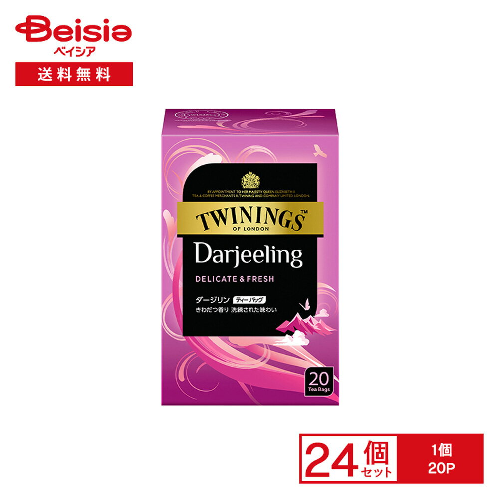 片岡物産 トワイニング ダージリン ティーバッグ20P×24個 | 紅茶 ティーバッグ 香り豊か ストレートティー 朝食 まとめ買い