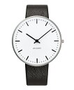 腕時計 アルネヤコブセンシティーホール ウォッチ 40mm Arne Jacobsen City Hall Watch Leather 53202-2001ローゼンダール ROSENDAHL