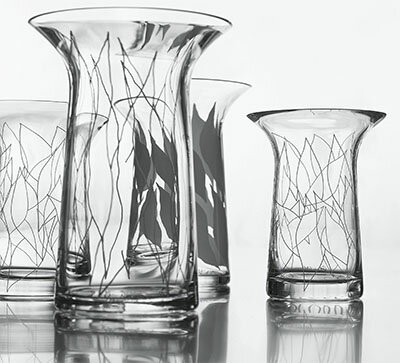 花瓶 インテリア小物・置物■ローゼンダール 花瓶 ROSENDAHL ローゼンダール社 コペンハーゲン #38055 フィリグラン フラワーベース ライン （M) 21cm Filigran Vase,line花瓶ガラス 北欧デザイン