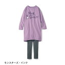 【エントリーでP10倍!10/26 1:59まで】【Disney】ディズニー 裏起毛チュニック&リブレギンス長袖パジャマ 「モンスターズ・インク」 ◆ S M L LL 3L ◆ ◇ 女性 パジャマ ルーム 部屋着 ◇