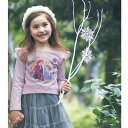 【Disney】 ディズニー 長袖肩フリルTシャツ「アナと雪...
