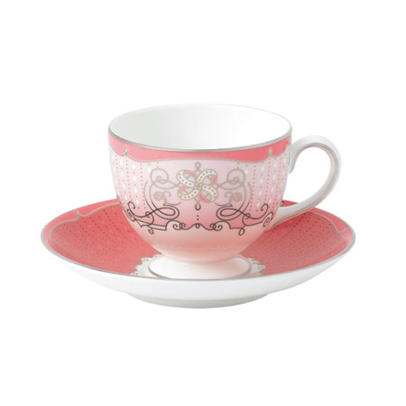 WEDGWOOD　ウェッジウッド　プシュケ ローズ　 ティーカップ＆ソーサー　(リー)...:belleseve:10008266