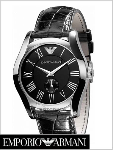 EMPORIOARMANI(エンポリオアルマーニ)男性用腕時計(スモールセコンド/黒文字盤)50%OFFAR0643【smtb-k】【kb】【送料無料】【あす楽対応】EMPORIOARMANI(エンポリオアルマーニ)